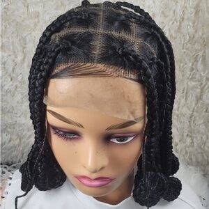 Black Braided Lace Front Wig